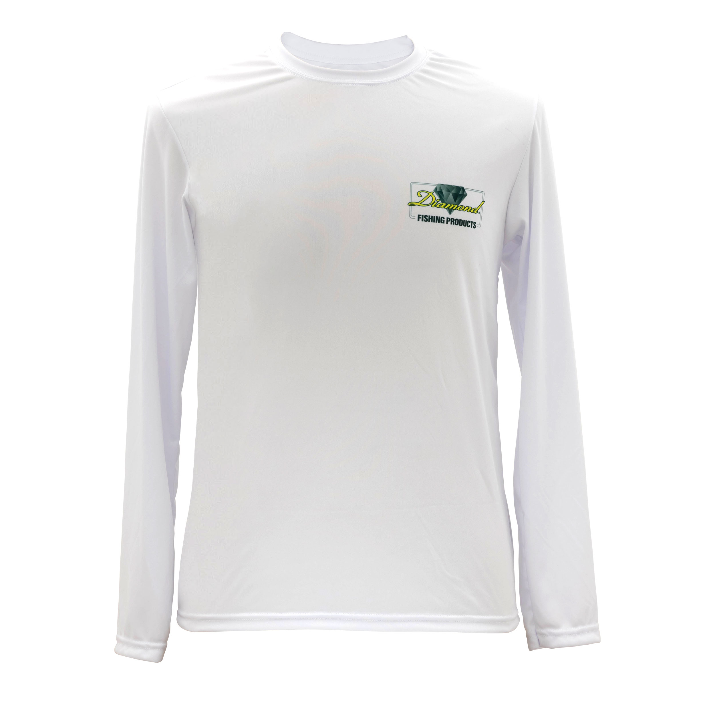 Diamond Fishing Pro Tech Dry Long Sleeve Shirt White Front