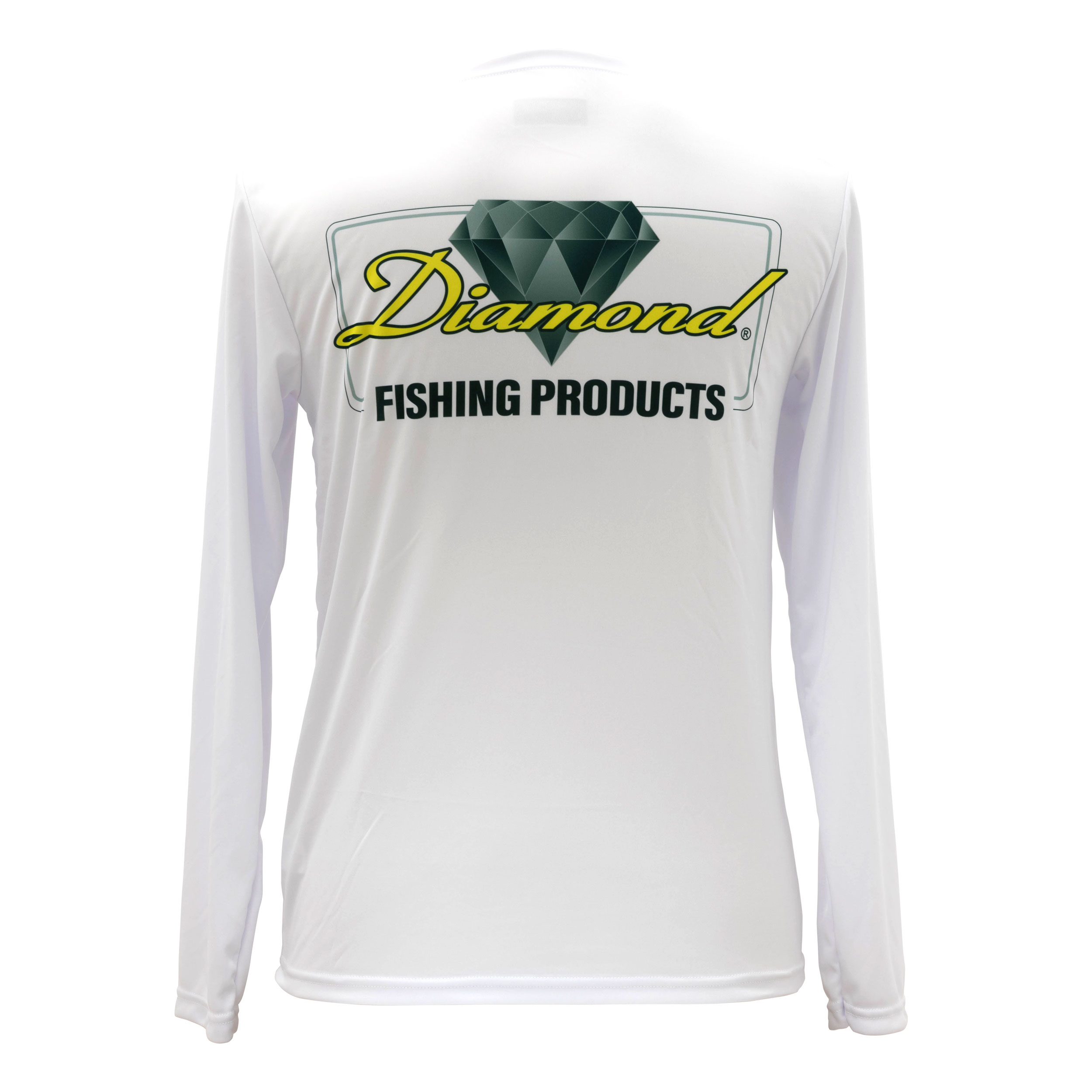 Diamond Fishing Pro Tech Dry Long Sleeve Shirt White Back